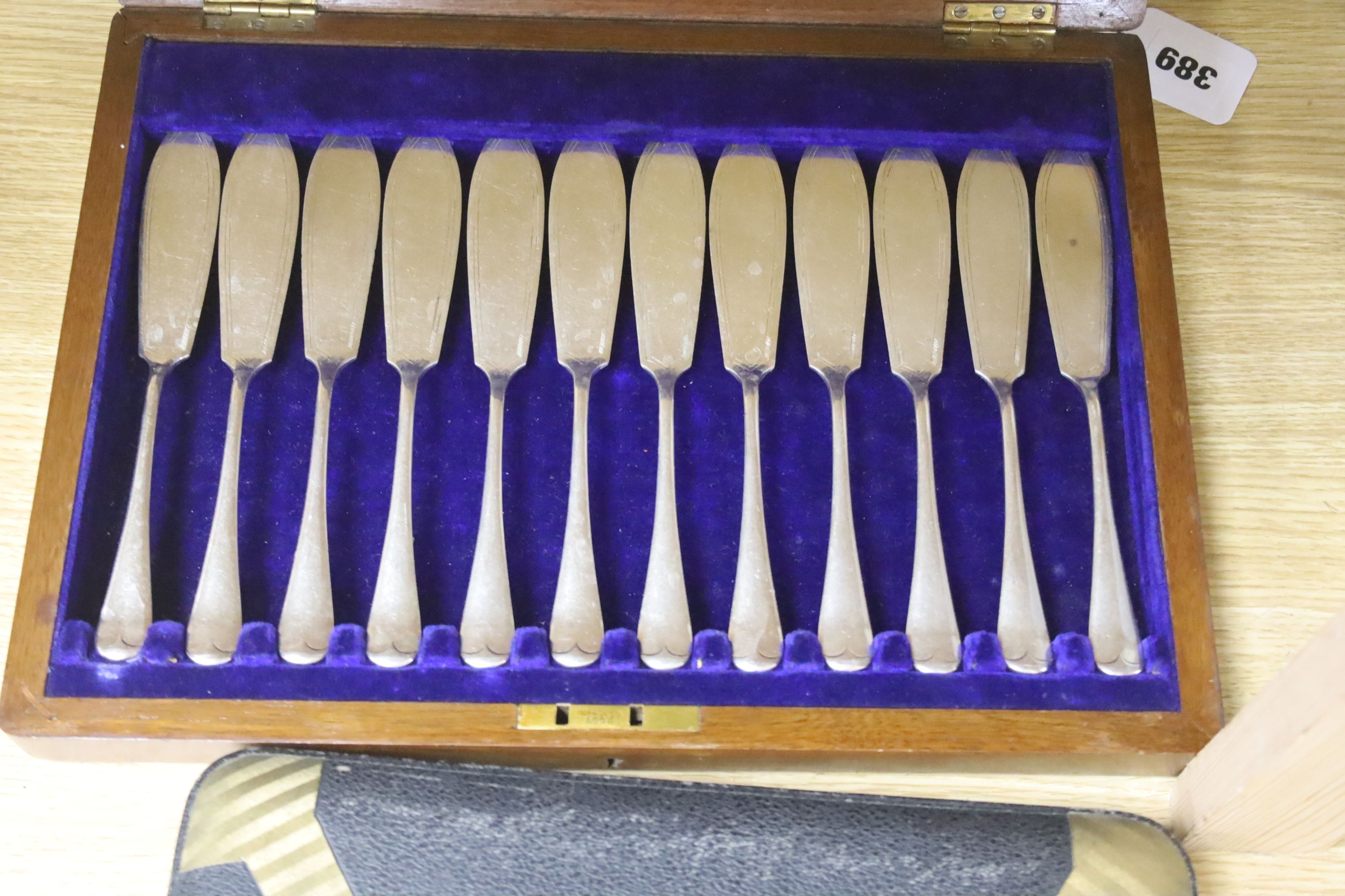 Four boxed sets of plated flatware